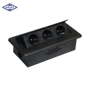 باکس رومیزی سه پریز ارتدار مشکی