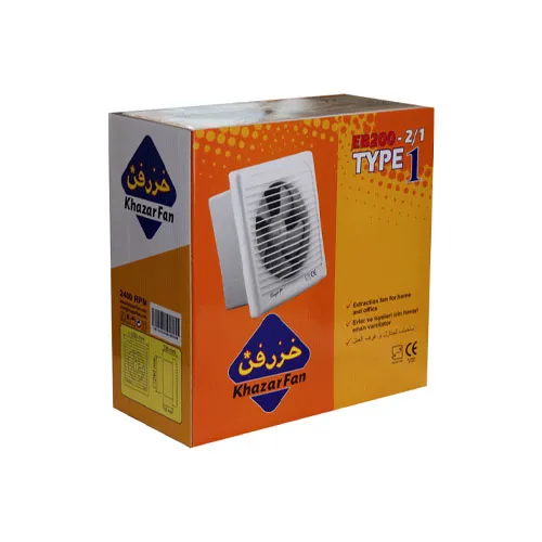 هواکش سرویس بهداشتی دریچه دار سایز 20 خزرفن مدل EB200-2