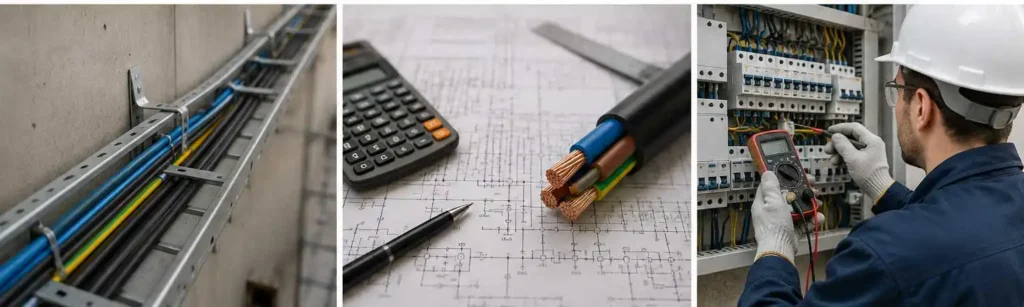 جدول جریان مجاز سیم و کابل