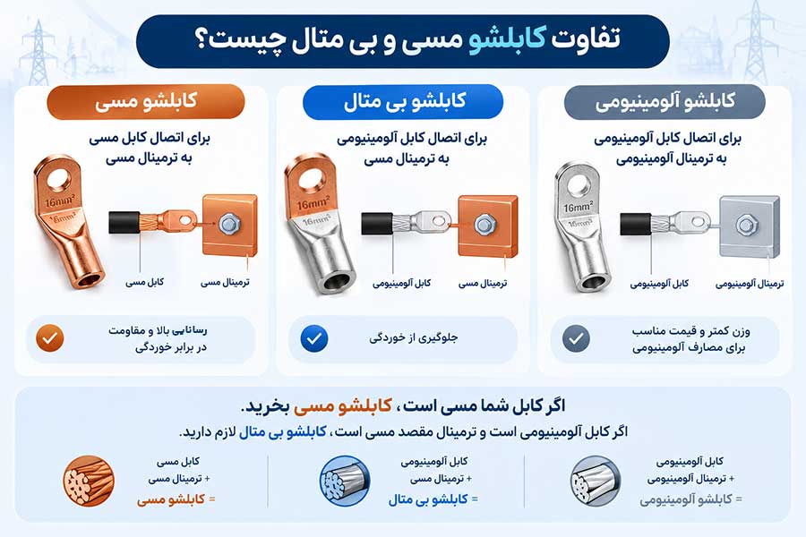 تفاوت کابلشو مسی و بی متال چیست؟